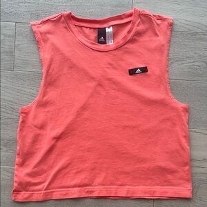 Adidas Coral Sleeveless Crop Top Medium